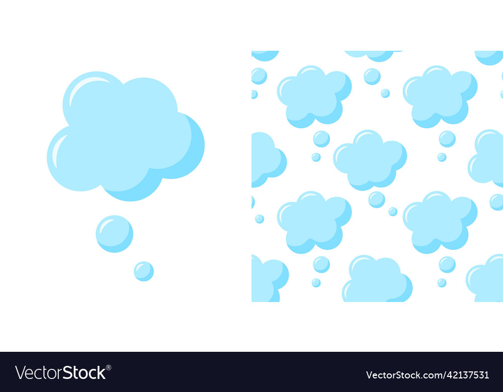 Speech bubble icon seamless pattern background vector image Speech bubble icon seamless pattern background