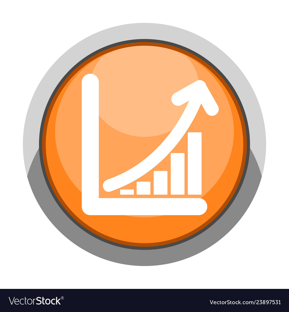 Success business graph on a button