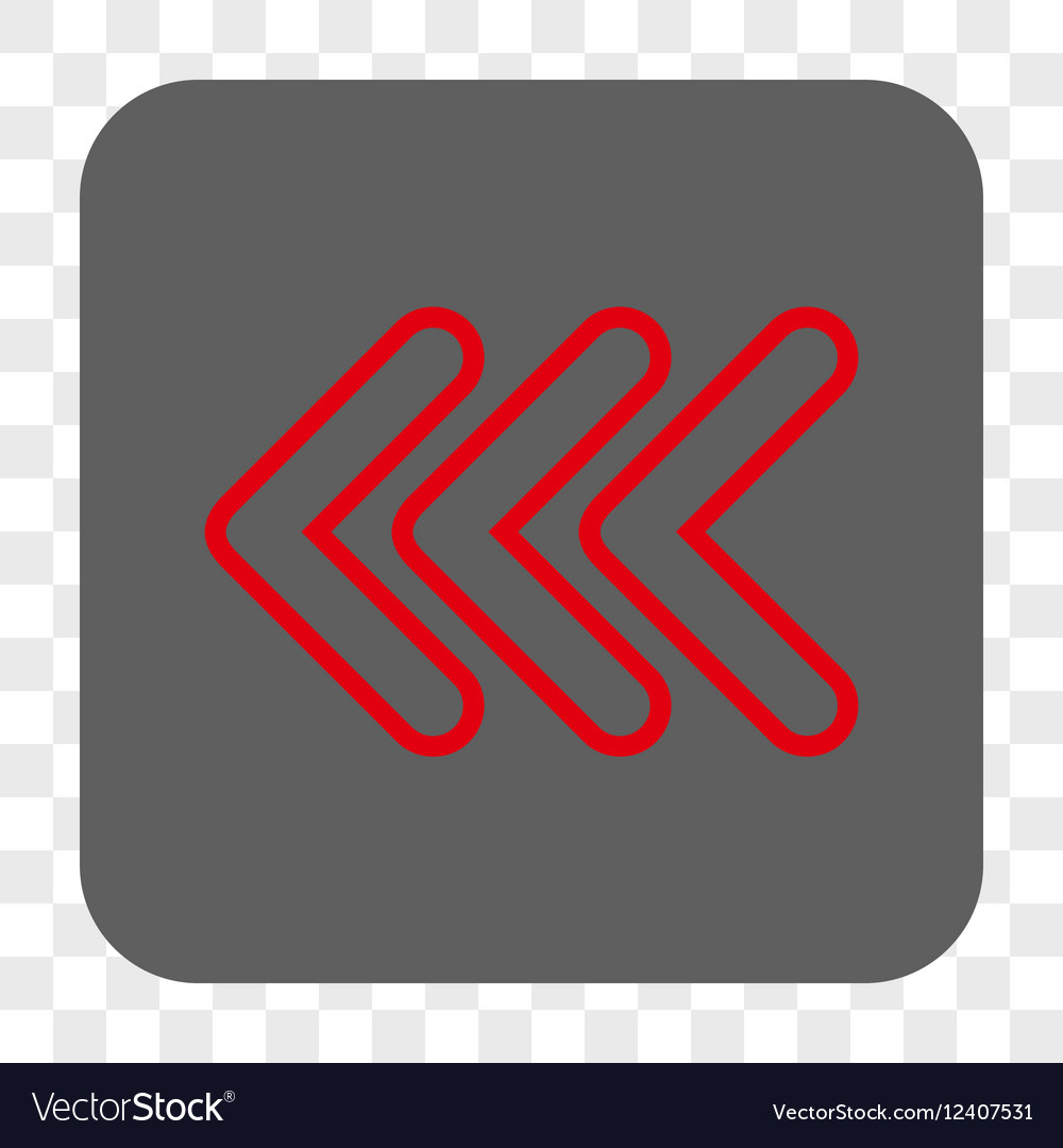 Triple pointer left rounded square button