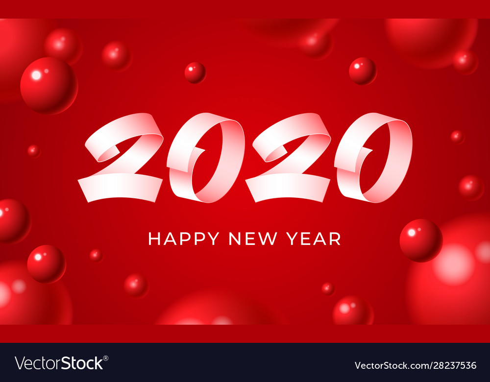 2020 happy new year background numeral text