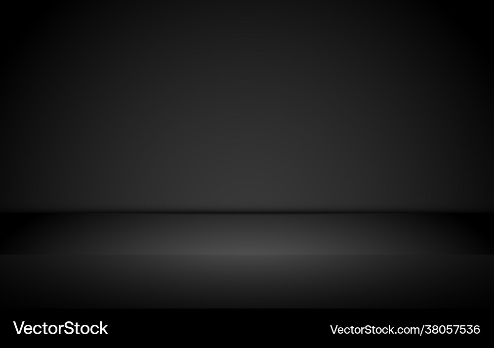 Black studio background dark wall backdrop Vector Image