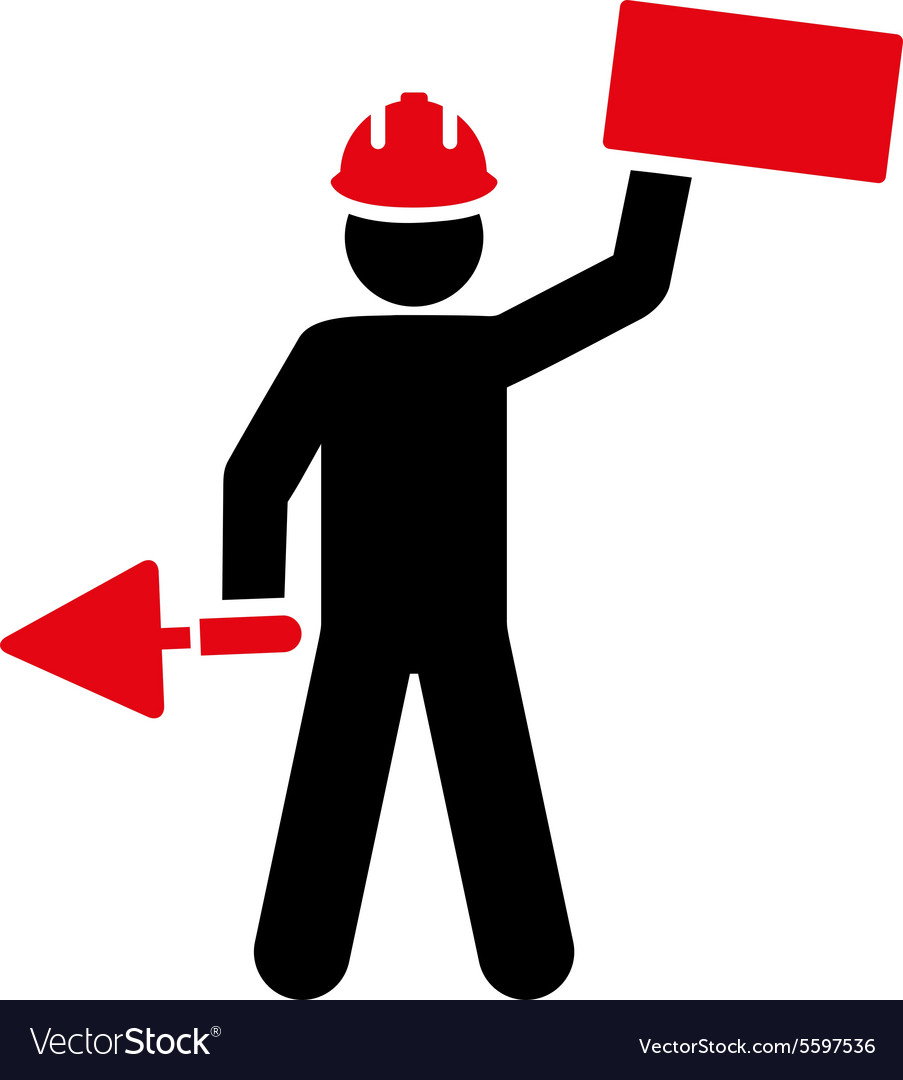 Builder icon from basic plain set