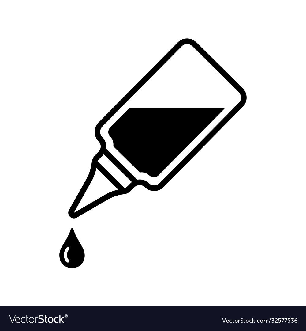 Chemical dropper icon black graphics