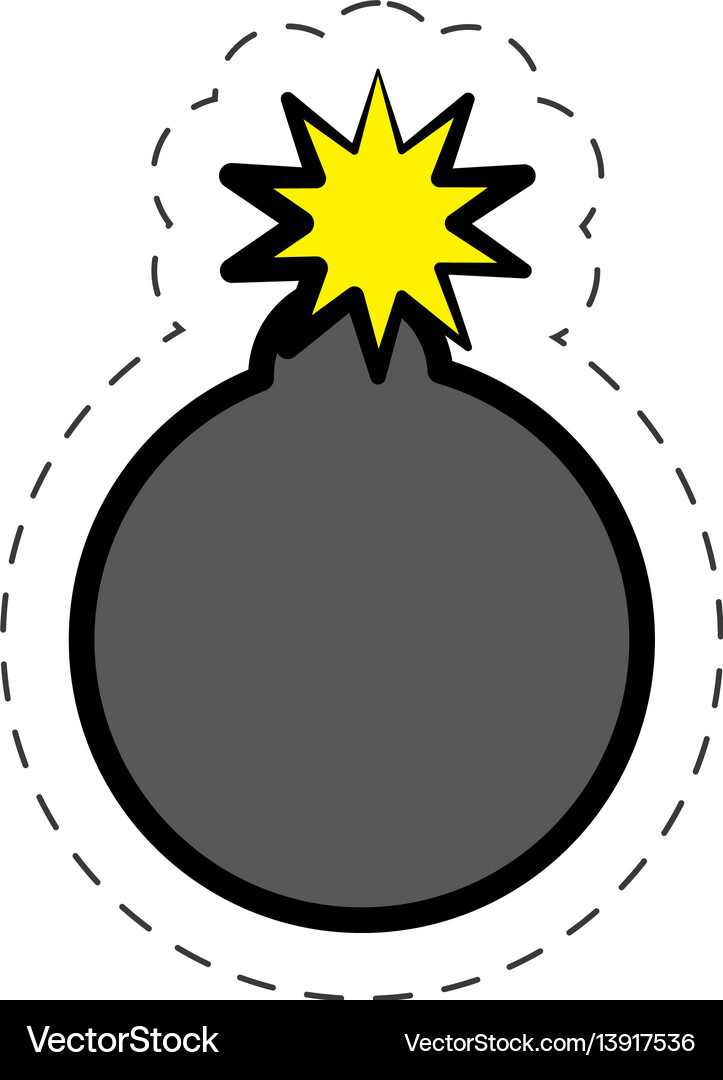 Comic bomb explotion symbol Royalty Free Vector Image