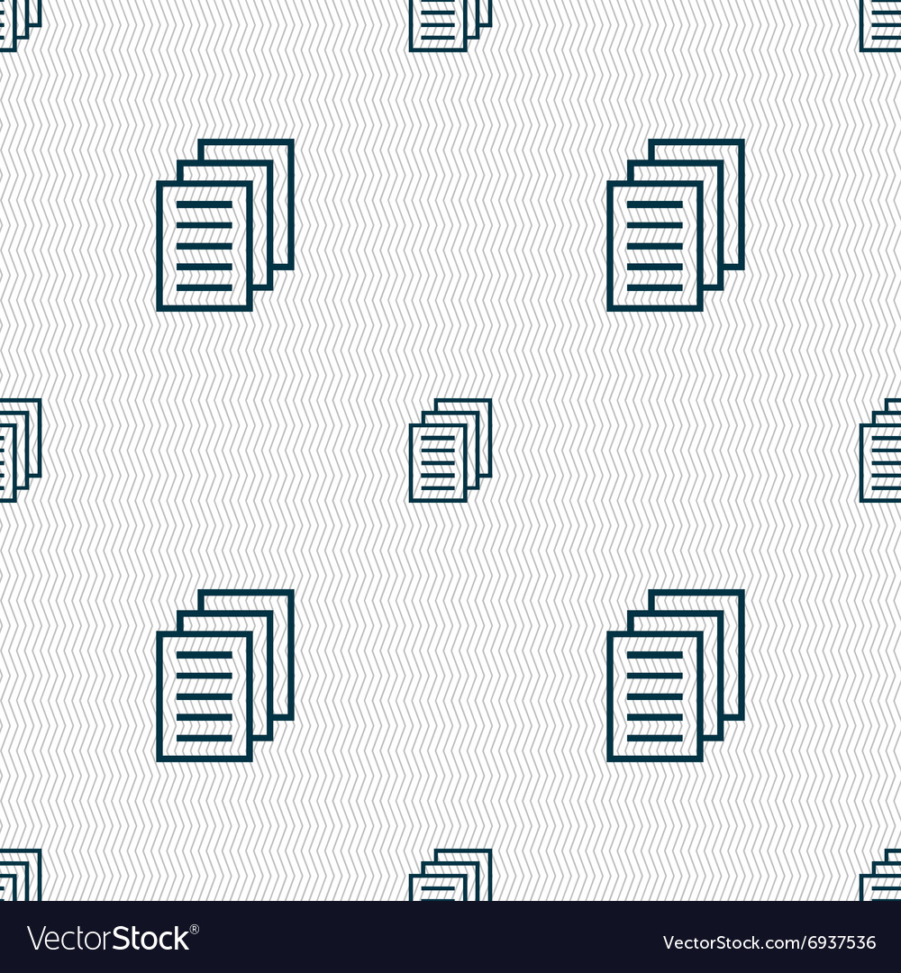 Copy file duplicate document icon sign seamless