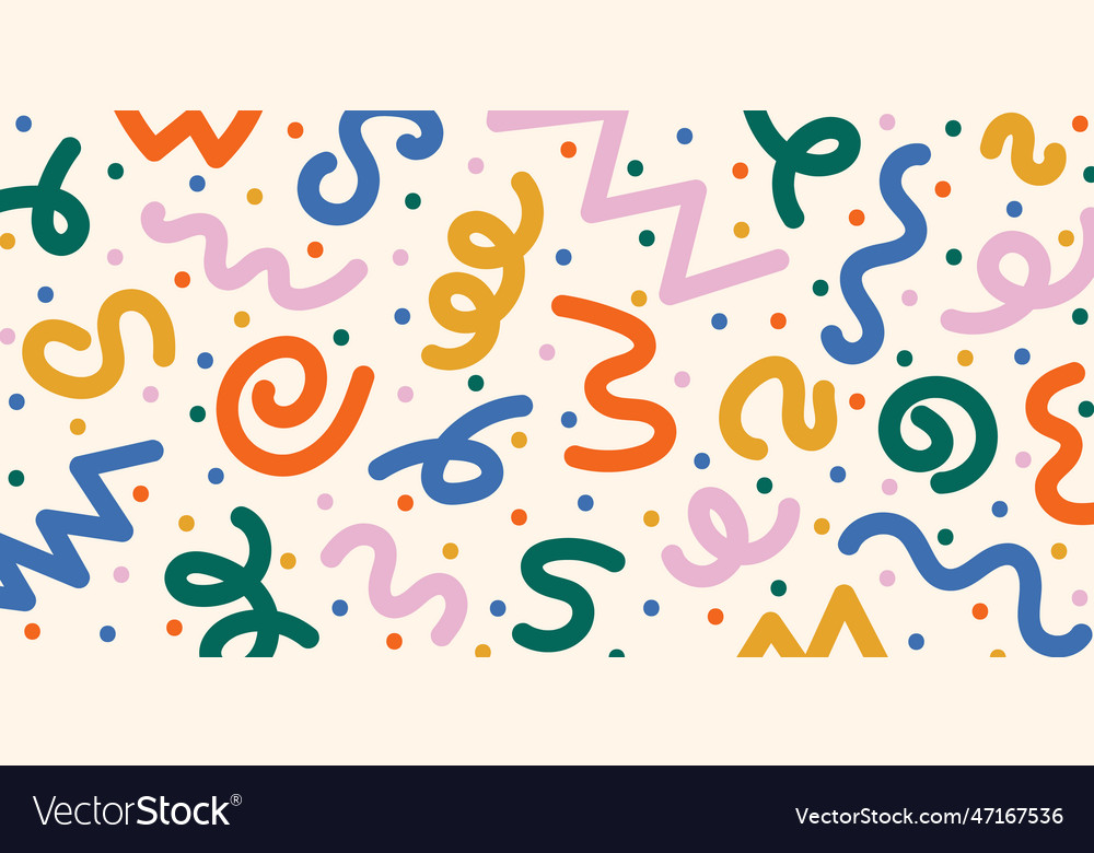 Fun colorful abstract background in doodle style vector image Fun colorful abstract background in doodle style