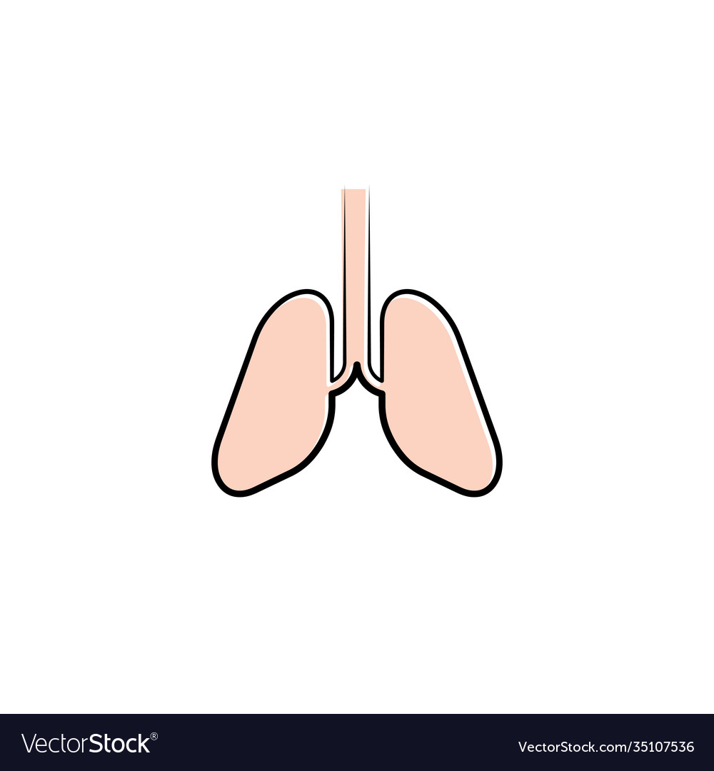 Healthy lungs icon symbol design element