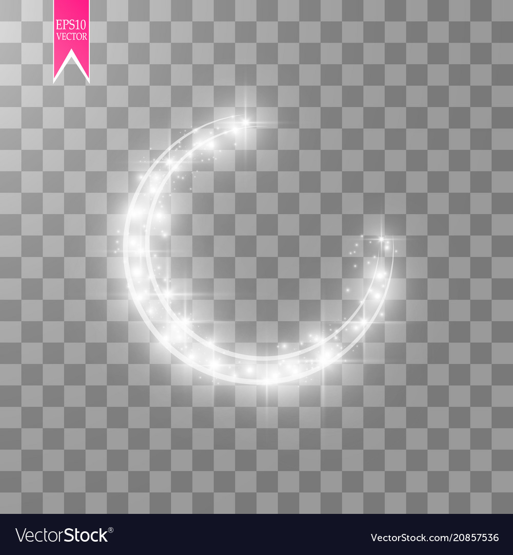Light ring round shiny frame with lights