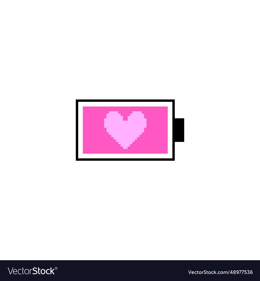 Love battery energy logo icon Royalty Free Vector Image