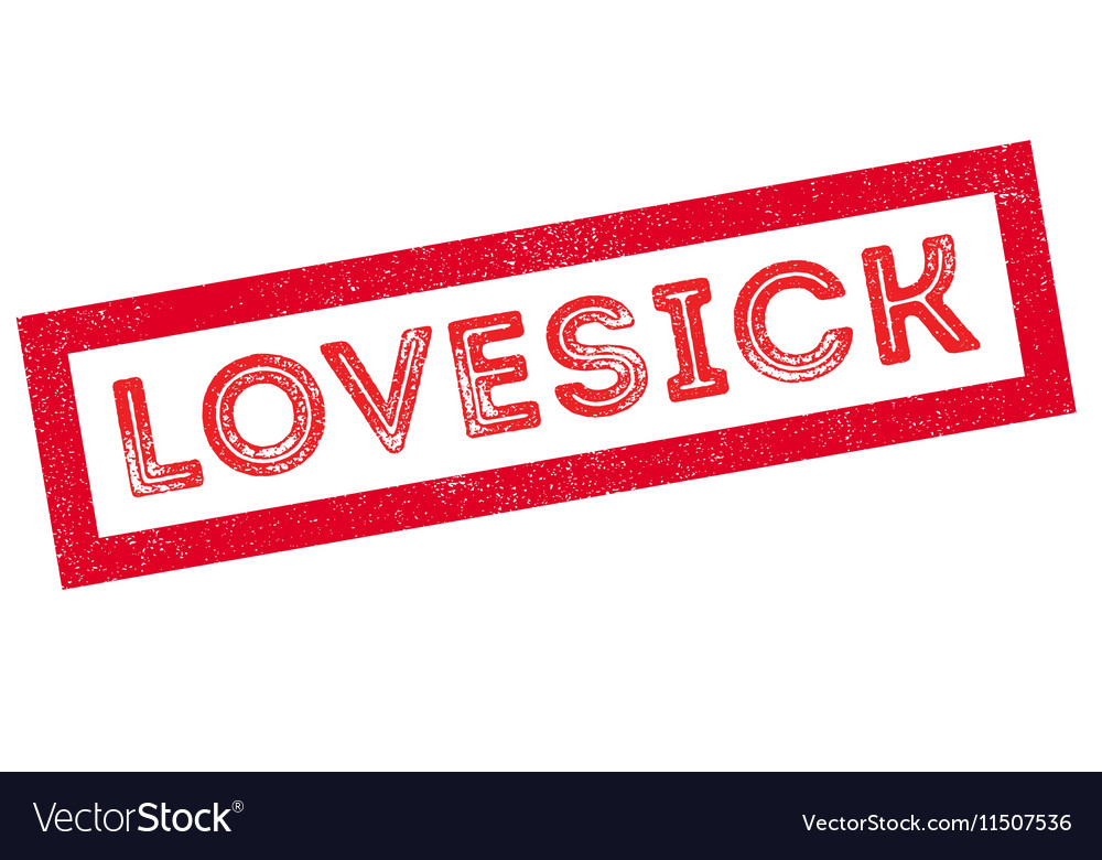 Lovesick rubber stamp