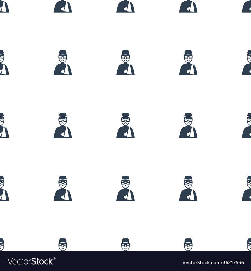 Man with broken arm icon pattern seamless white