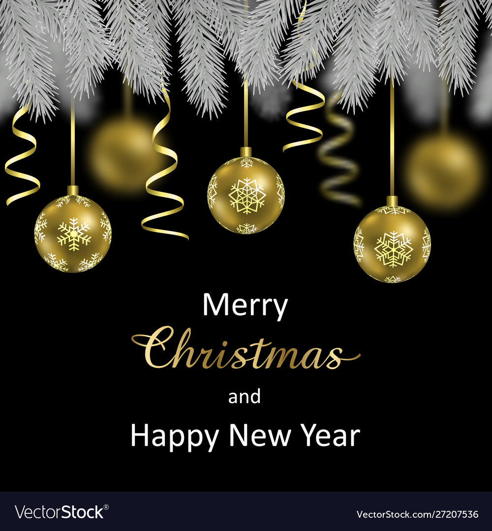 Merry christmas and happy new year card