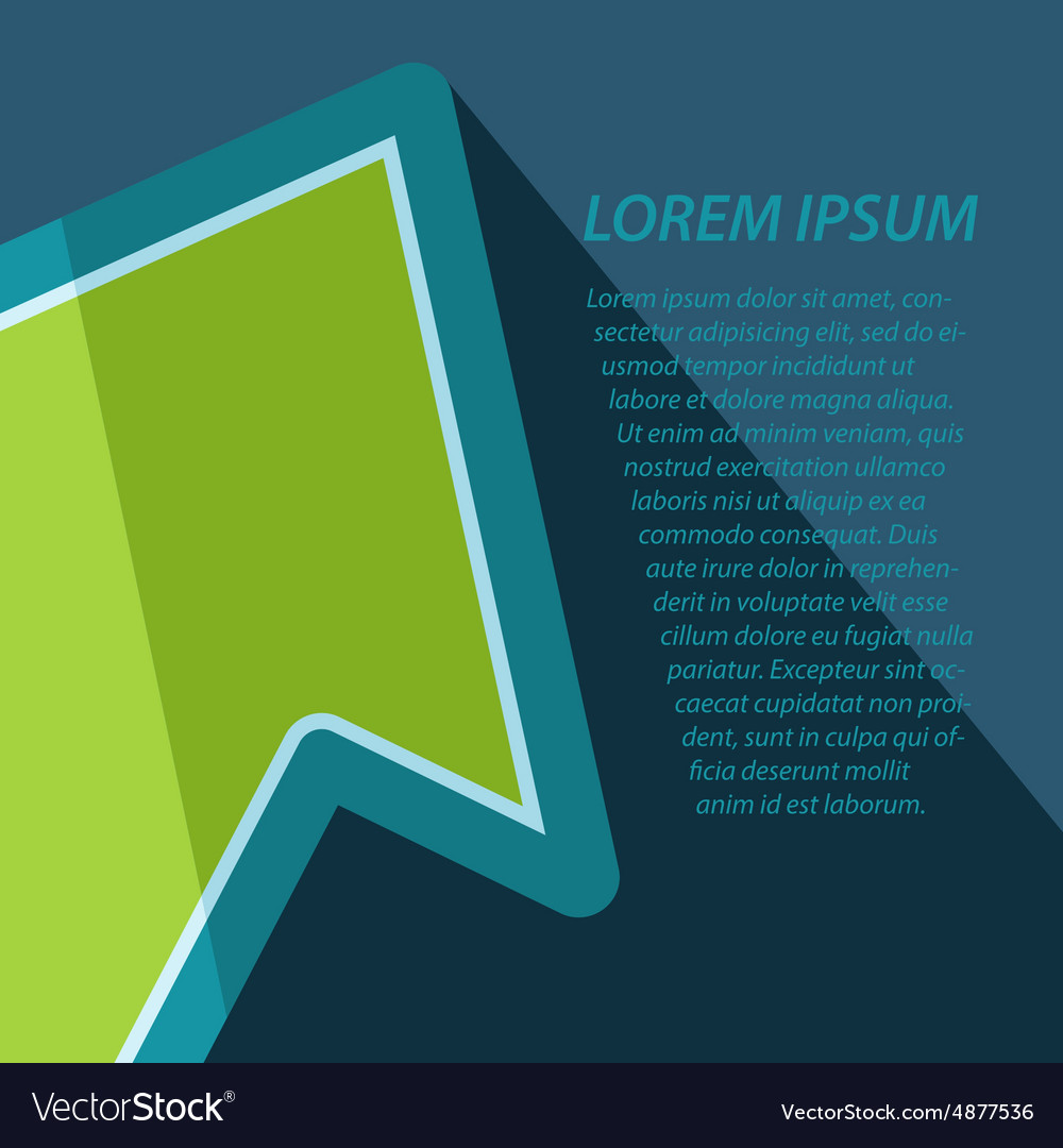 Pointer icon with text eps10