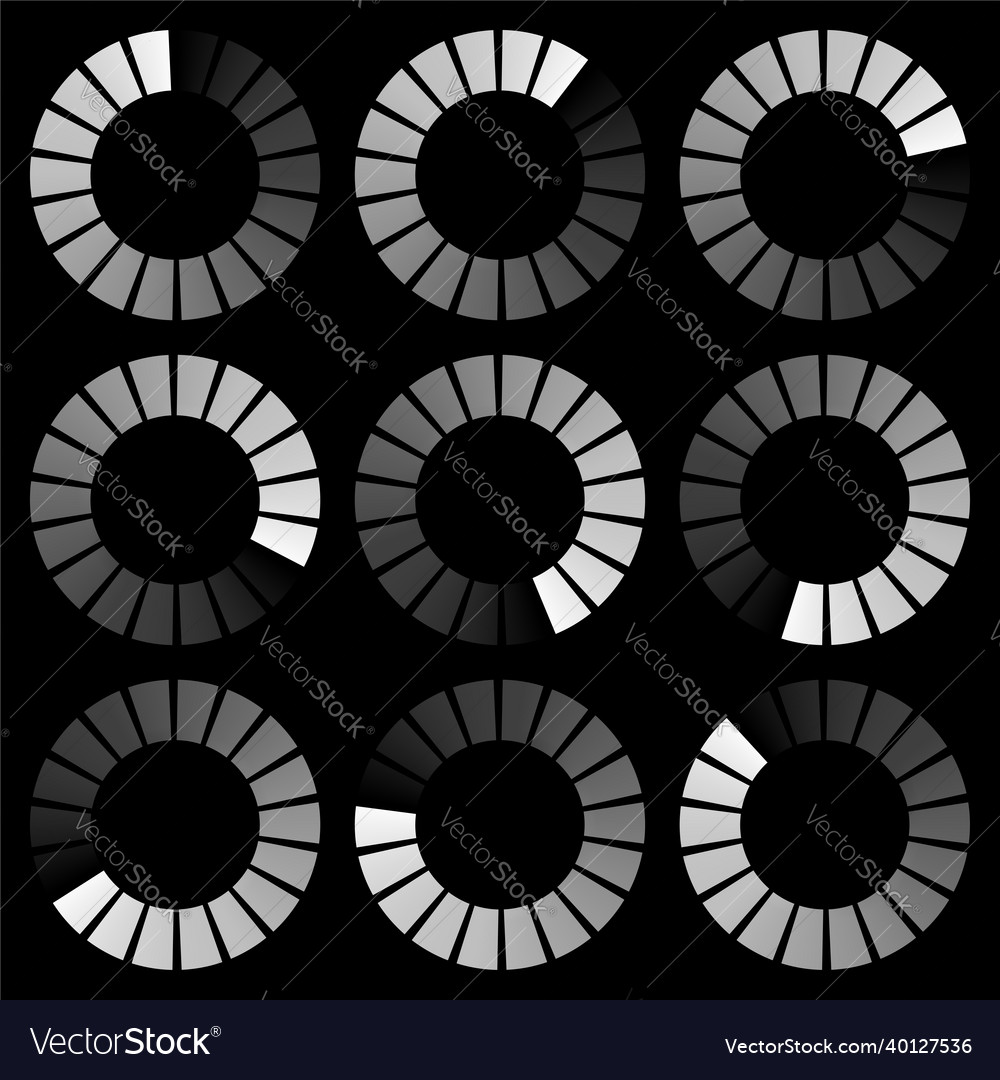 Progress steps phases indicator preloader buffer vector image Progress steps phases indicator preloader buffer