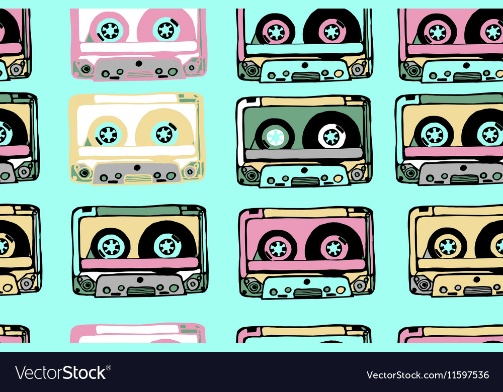 Seamless pattern with cassettes