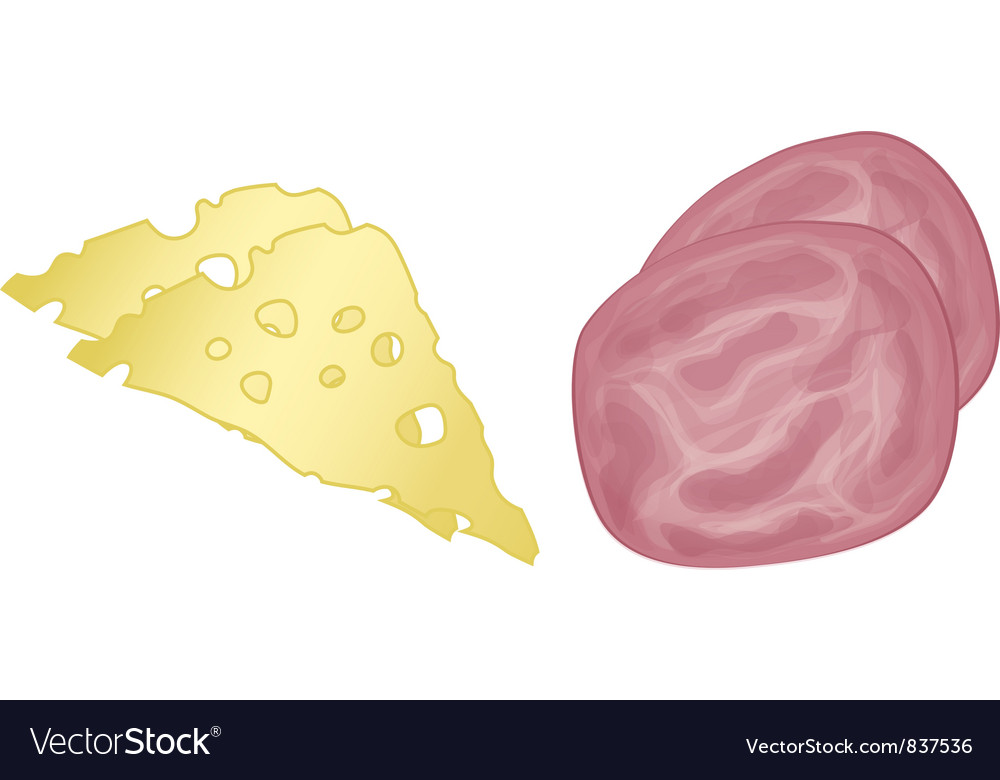 Sliced cheese and beacon