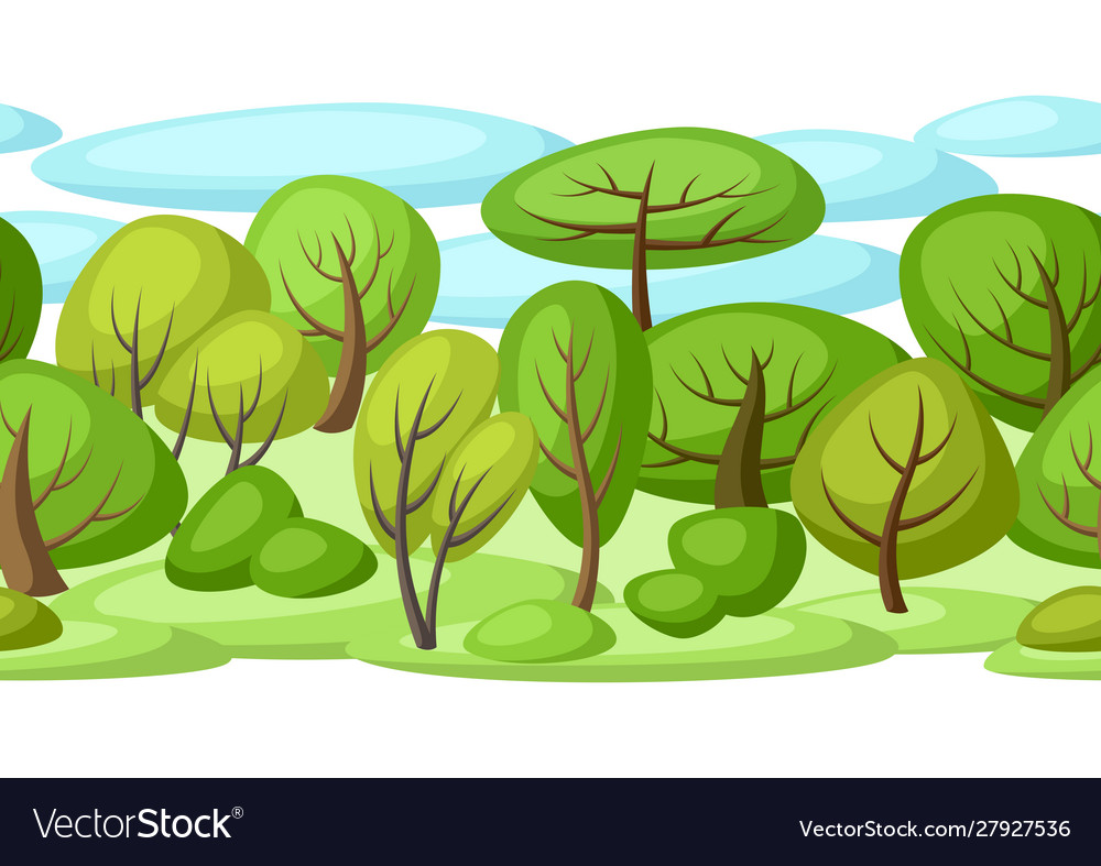 Spring or summer seamless pattern with stylized vector image Spring or summer seamless pattern with stylized