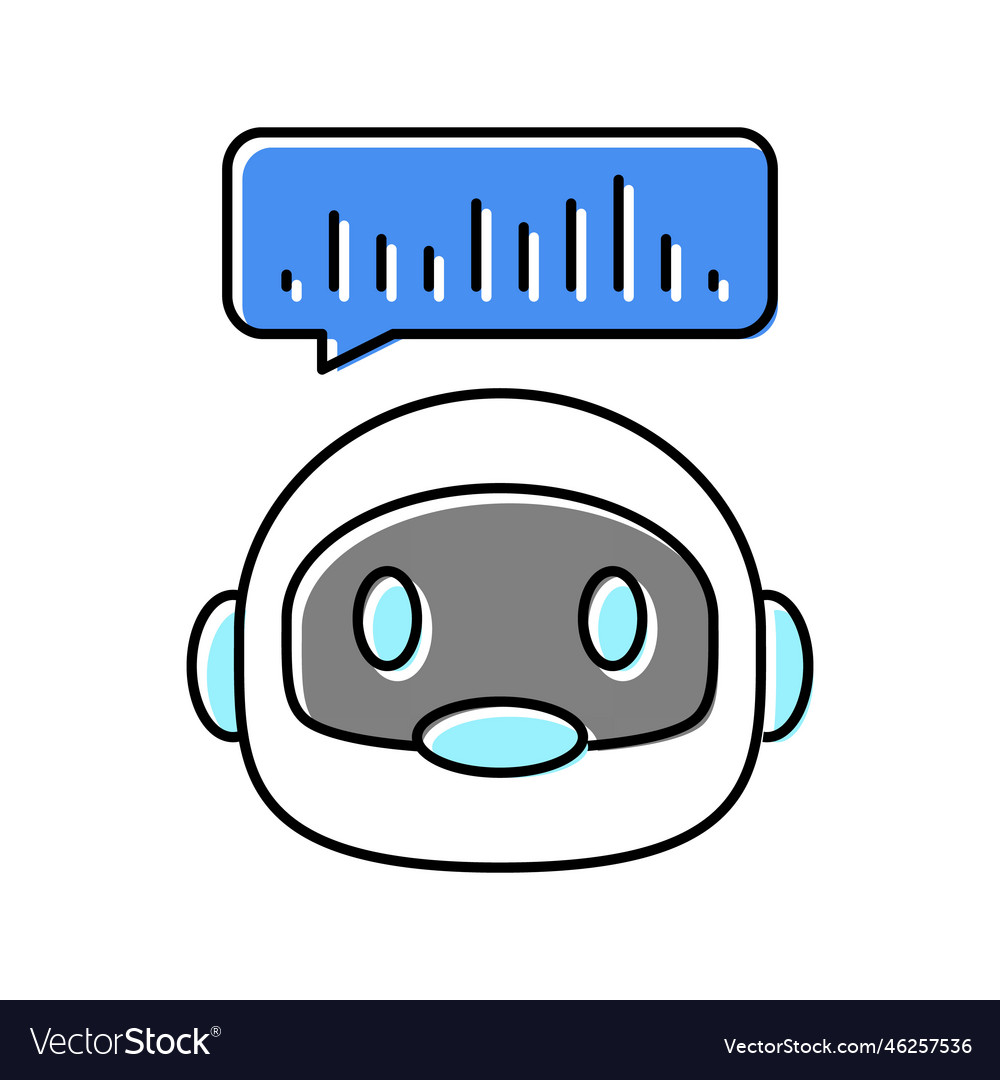 Talk chat bot color icon vector image Talk chat bot color icon