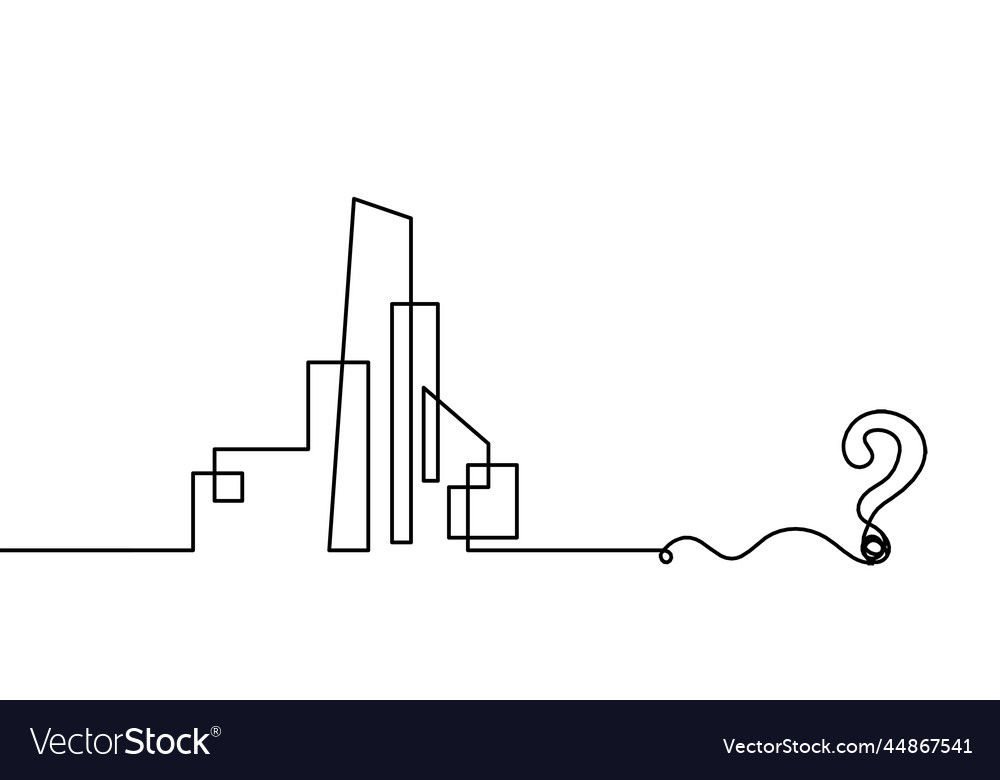 Abstract architecture with question mark