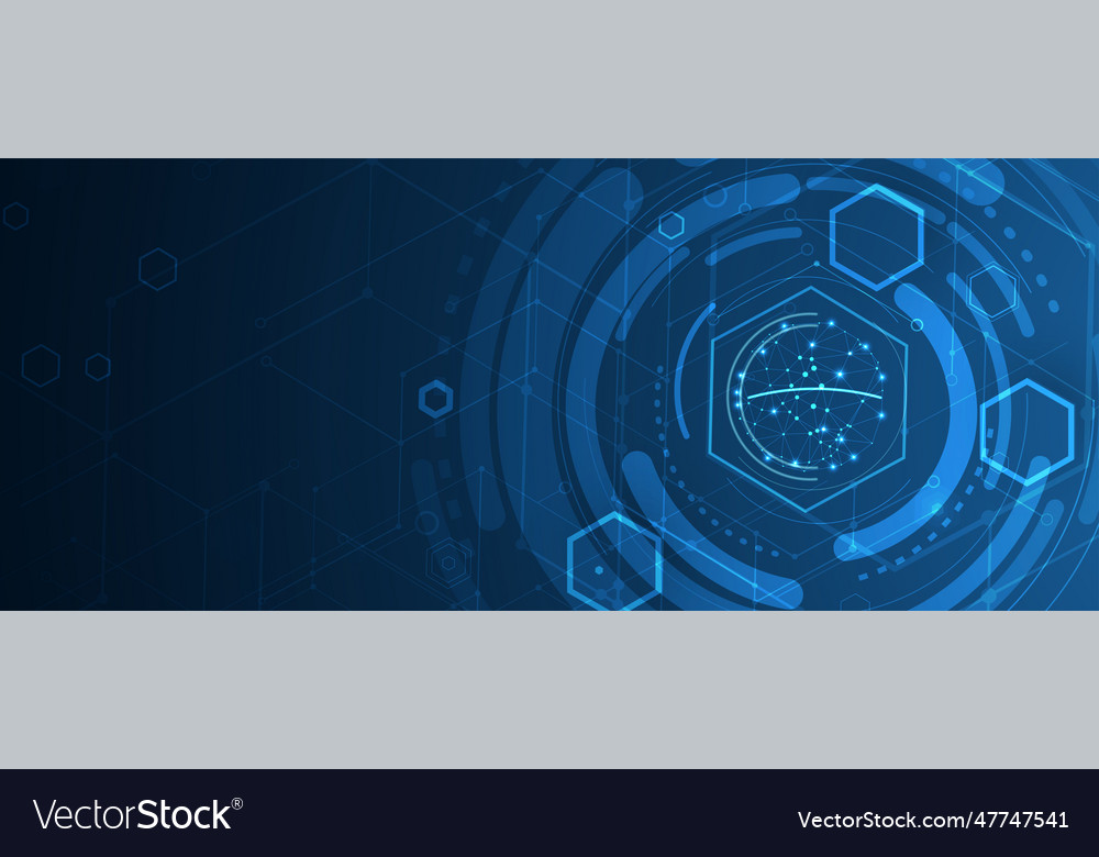 Abstract hexagon background technology poligonal vector image Abstract hexagon background technology poligonal