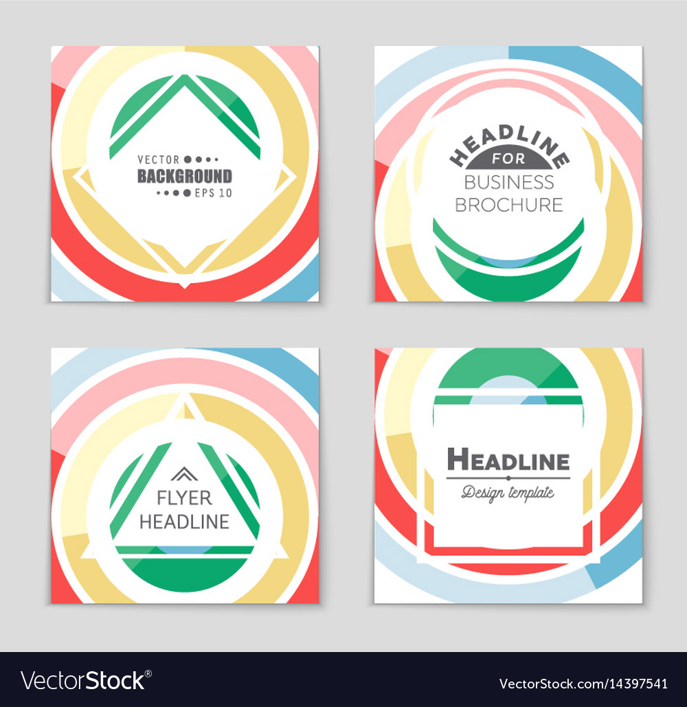 Abstract layout background set for art