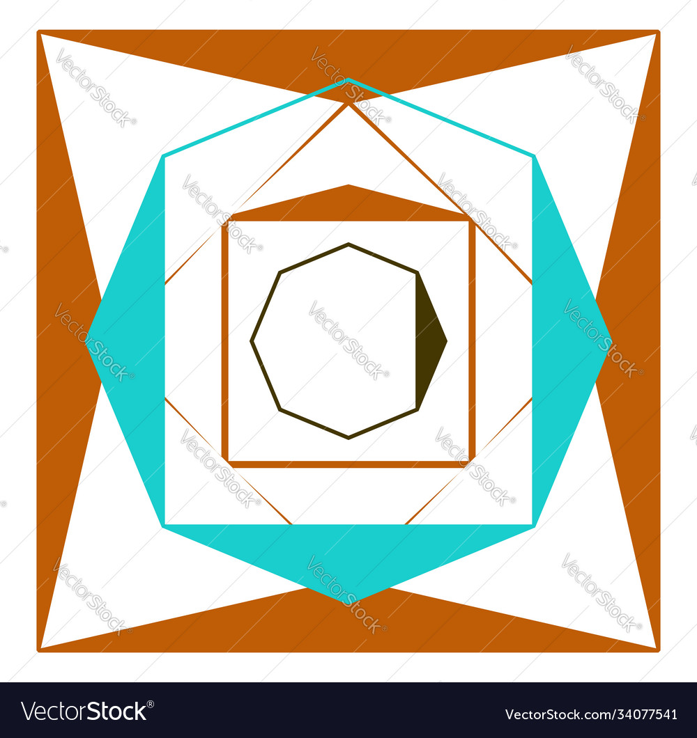 Abstract random geometry shape generative art vector image Abstract random geometry shape generative art