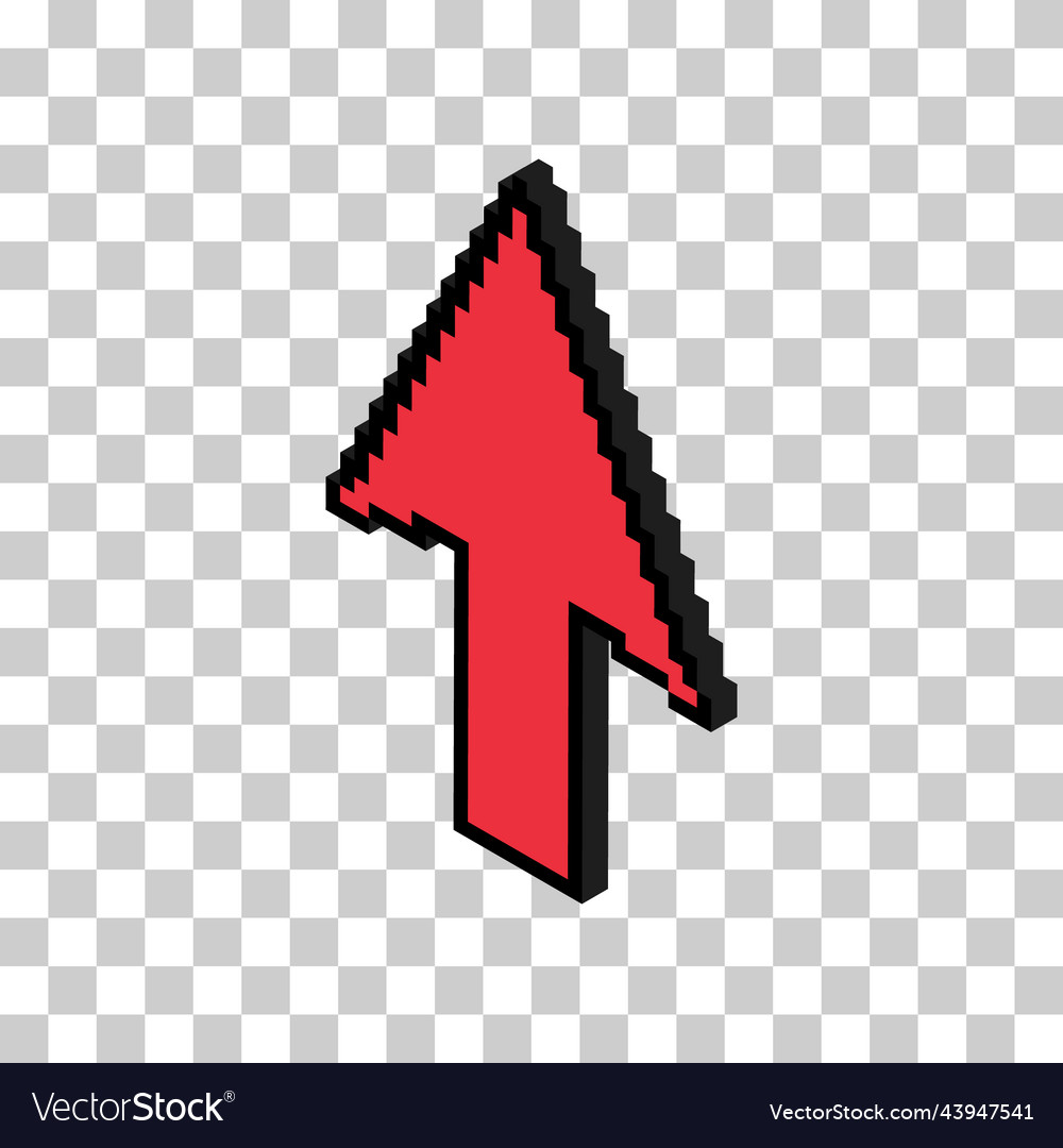 Pfeil isometrische Pixel-Symbol Web Cursor klicken Maus vector image Pfeil isometrische Pixel-Symbol Web Cursor klicken Maus
