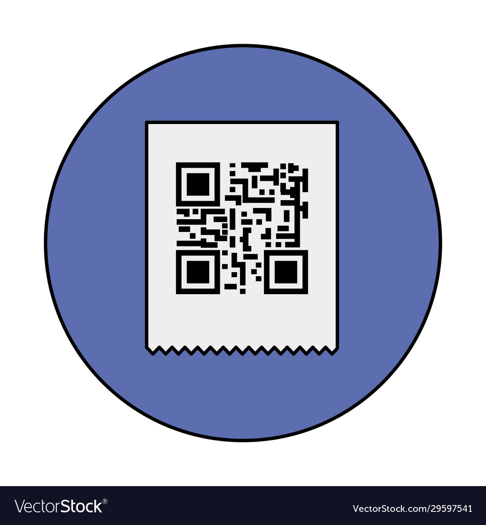 Classic qr code in frame circular