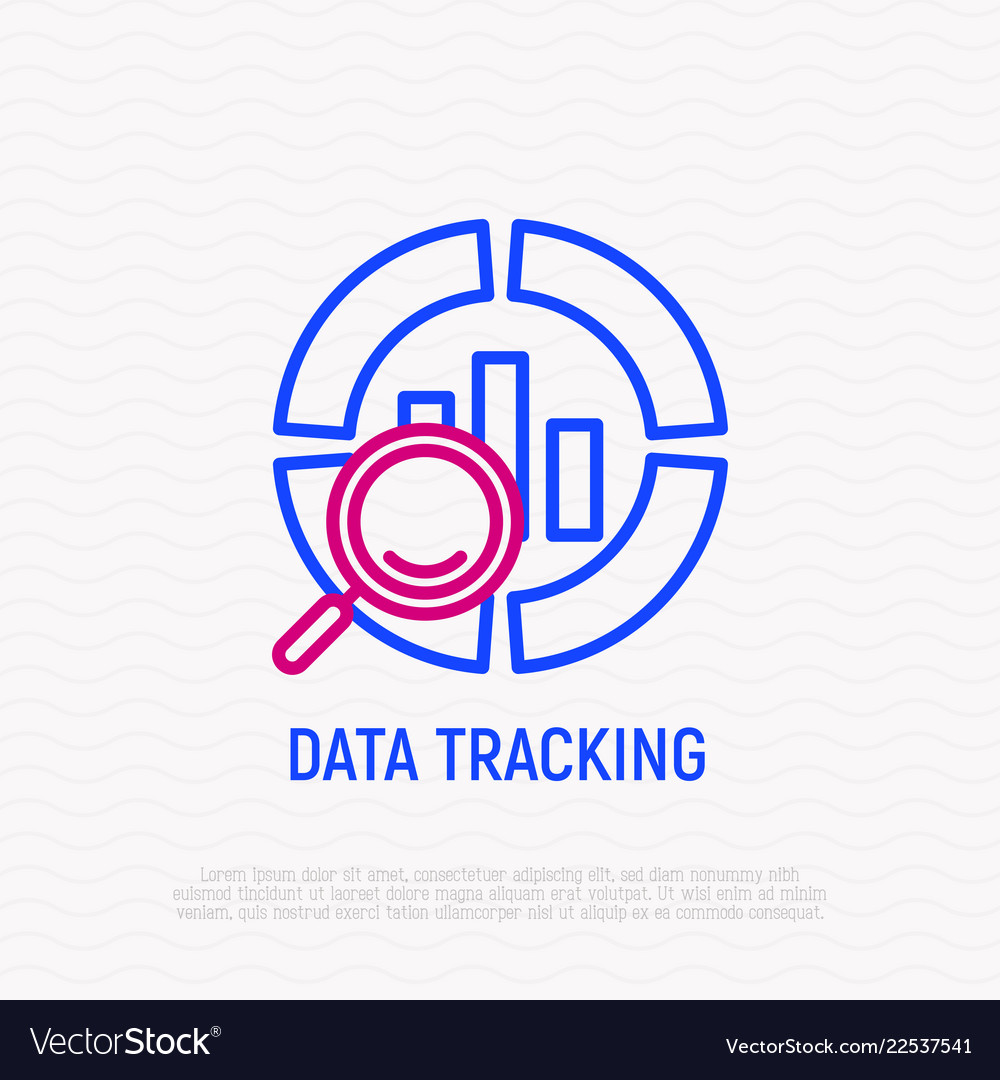 Datenverfolgung Dünne Linie Symbol