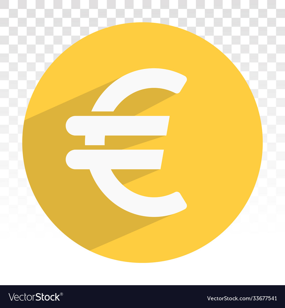 Euro currency flat sign or symbol Royalty Free Vector Image