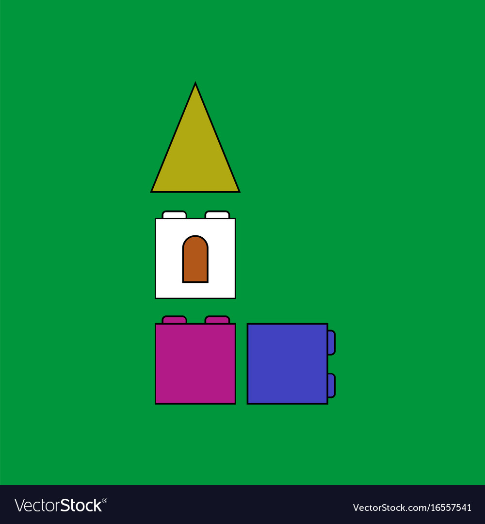 Flat icon design collection children constructor