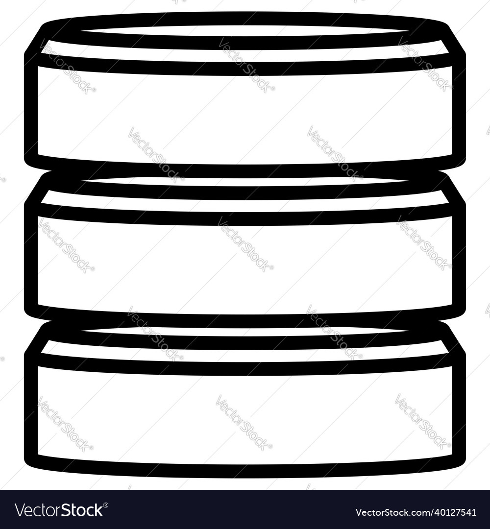 Hdd hard disk drive mainframe computer stacked vector image Hdd hard disk drive mainframe computer stacked