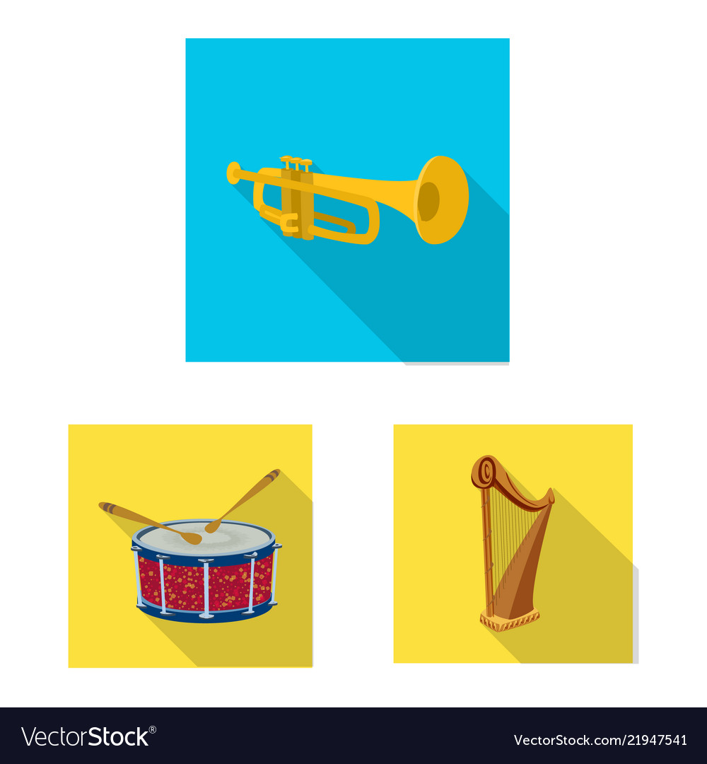 Isolated object of music and tune logo collection vector image Isolated object of music and tune logo collection
