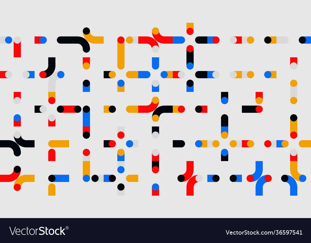 Linear abstract pattern design vector image Linear abstract pattern design