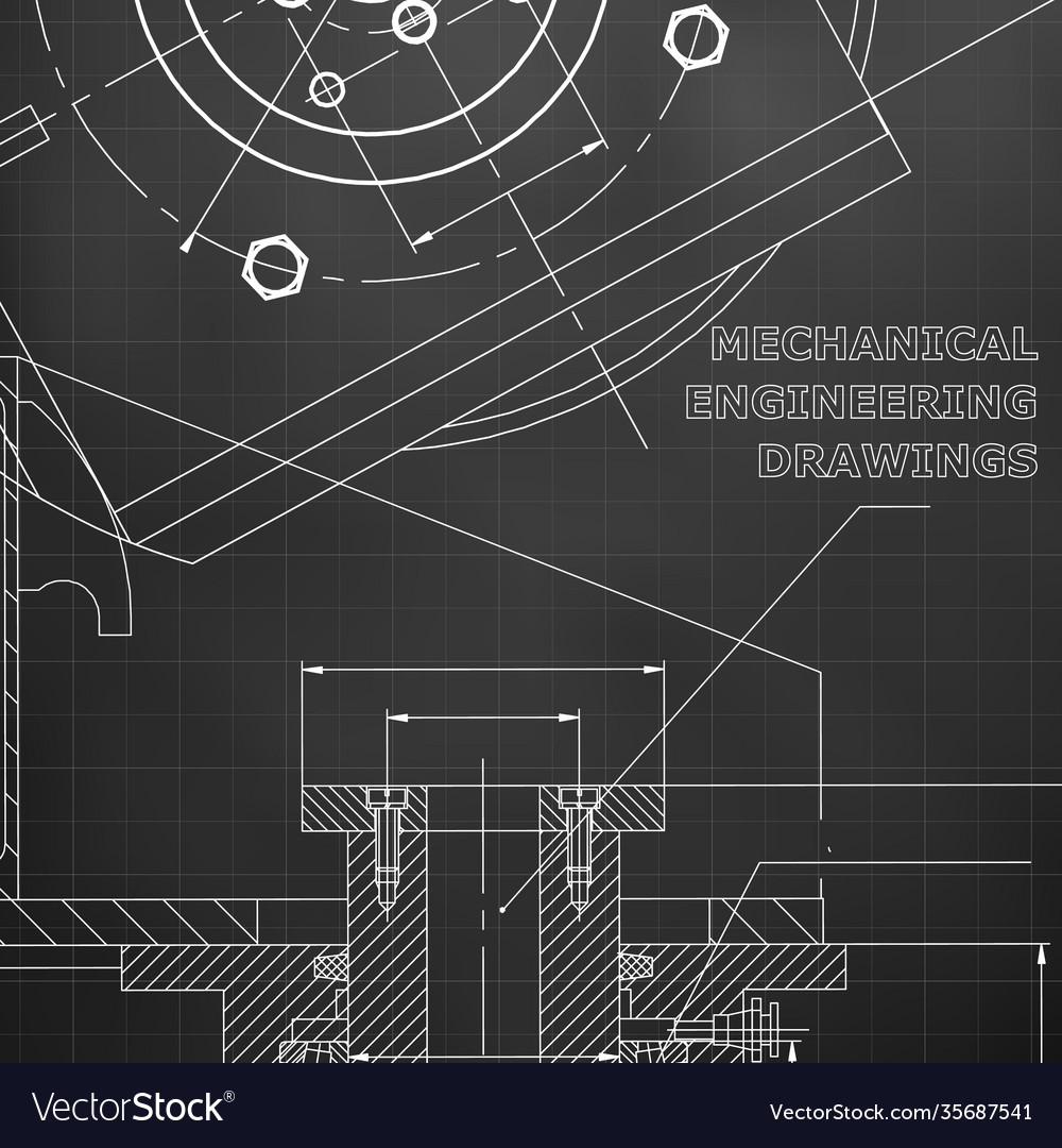 Mechanics technical design engineering style vector image Mechanics technical design engineering style