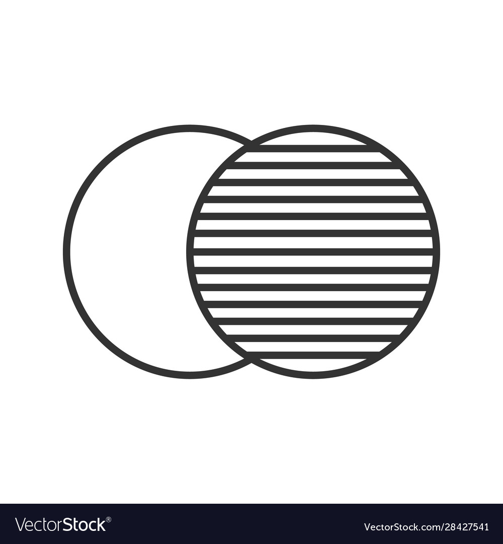 Overlapping linear icon vector image Overlapping linear icon