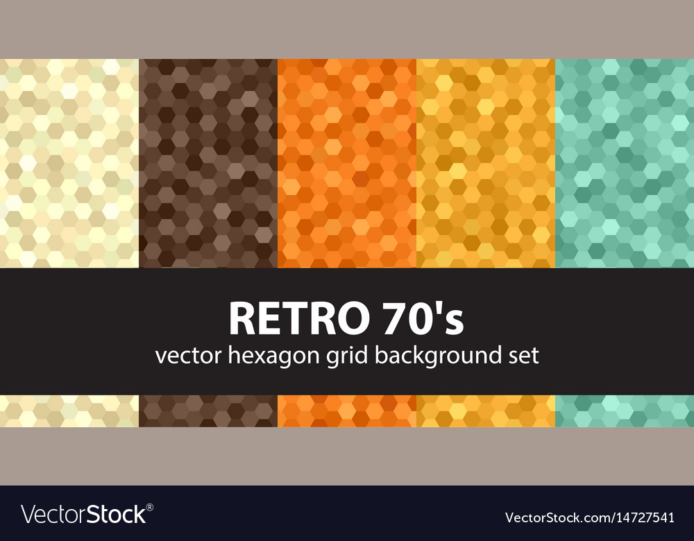 Retro Hexagon Pattern - 70s Style