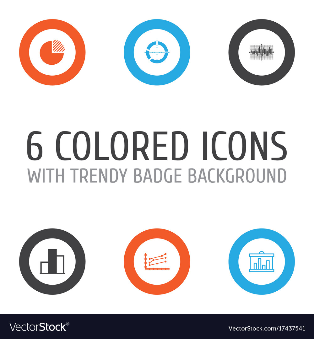 Set of graphs diagrams and statistics icons