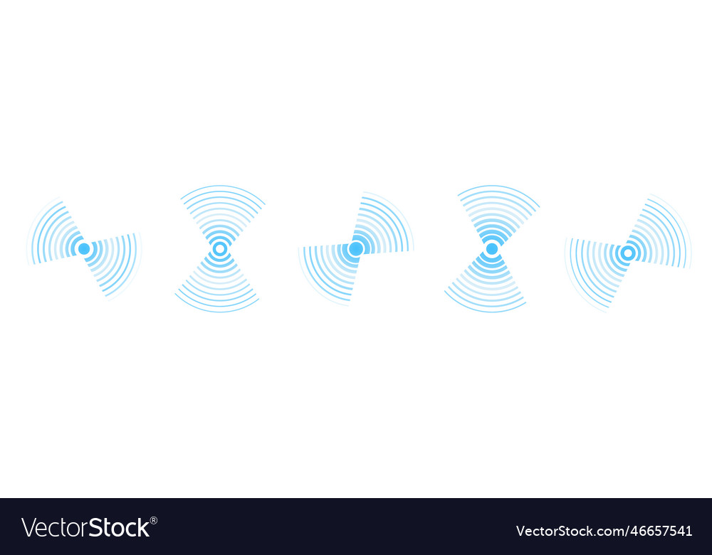 Sonar sound wave signal concentric circle vector image Sonar sound wave signal concentric circle