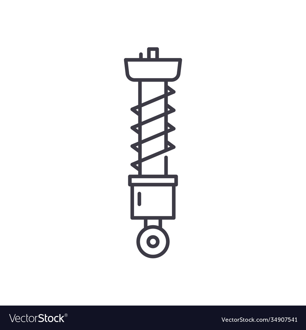 Spring shock icon linear isolated vector image Spring shock icon linear isolated