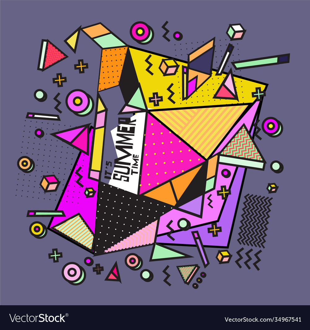 Triangle geometric forms for summer design event