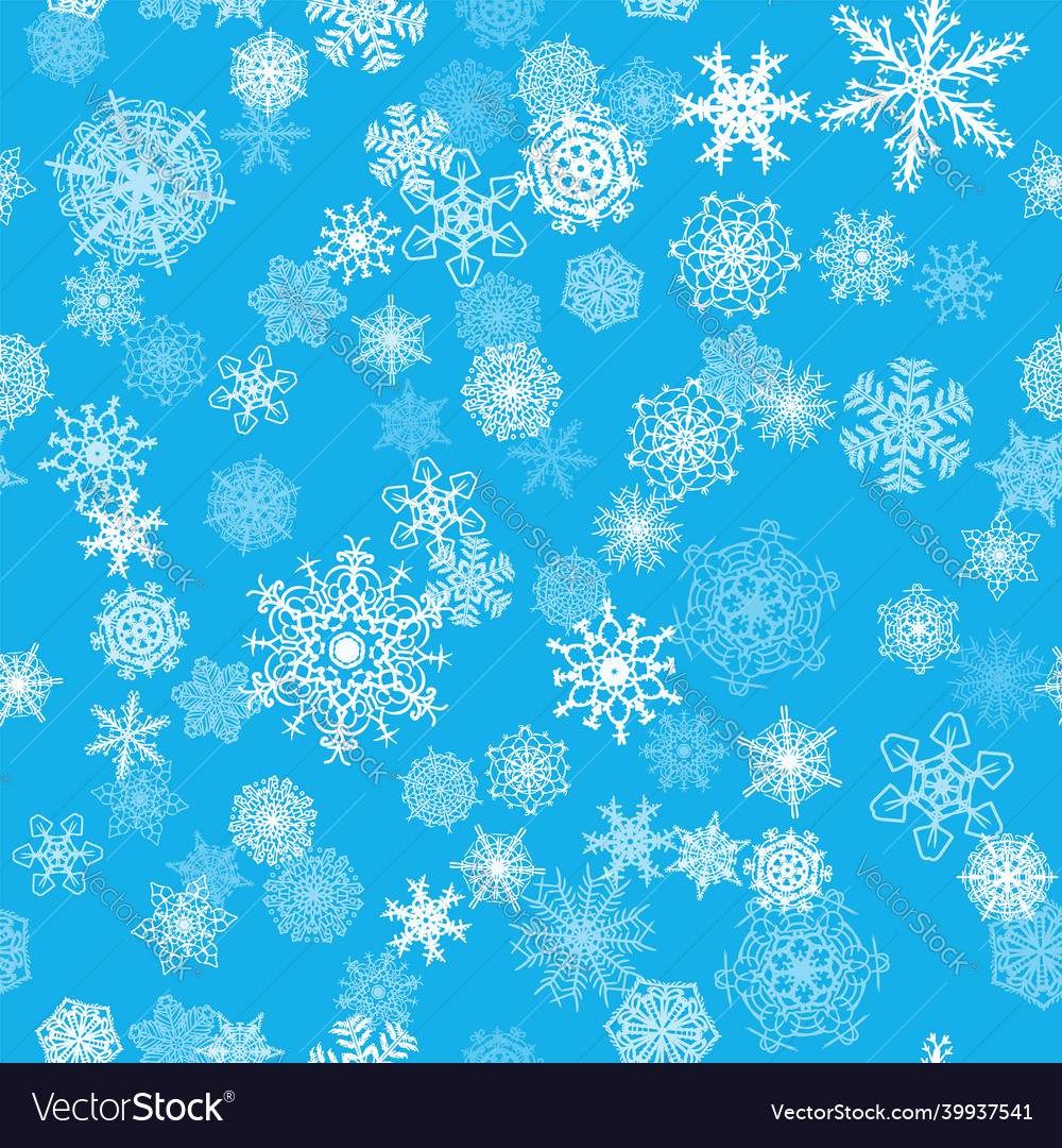 Winter Snowflake Seamless Pattern
