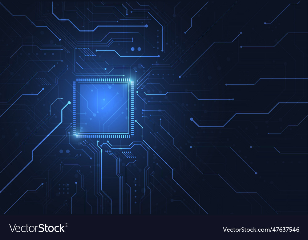 Abstract background with technology circuit board vector image Abstract background with technology circuit board