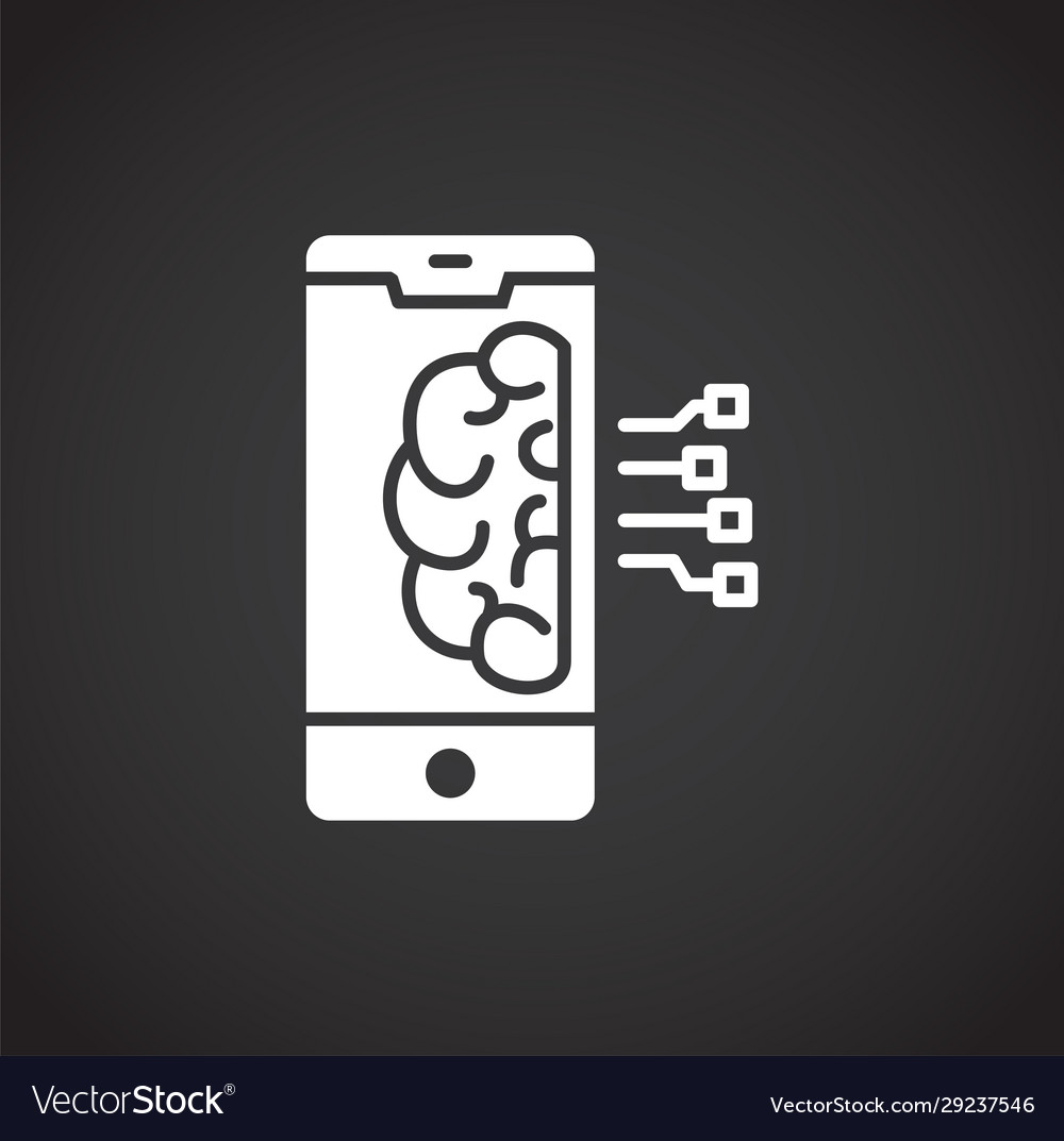 Ai related icon on background for graphic and web vector image Ai related icon on background for graphic and web