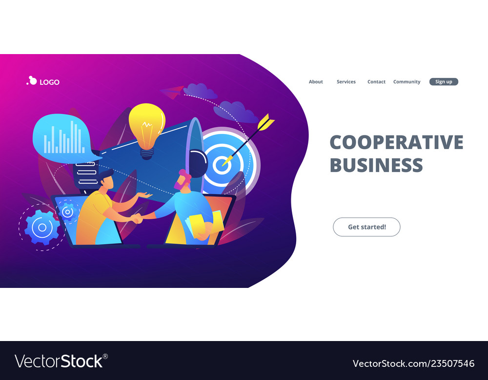 Collaboration concept landing page