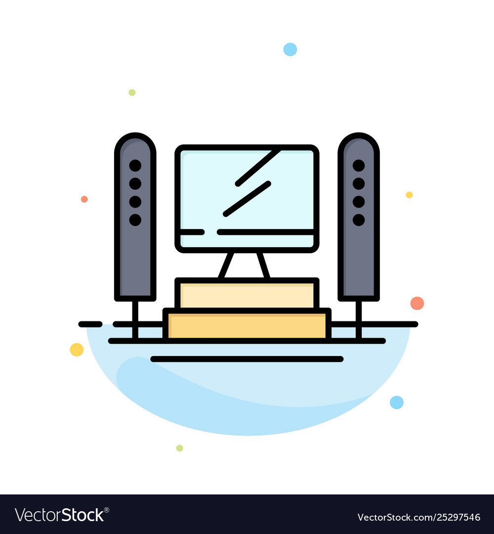Computer computing server cpu abstract flat color vector image Computer computing server cpu abstract flat color