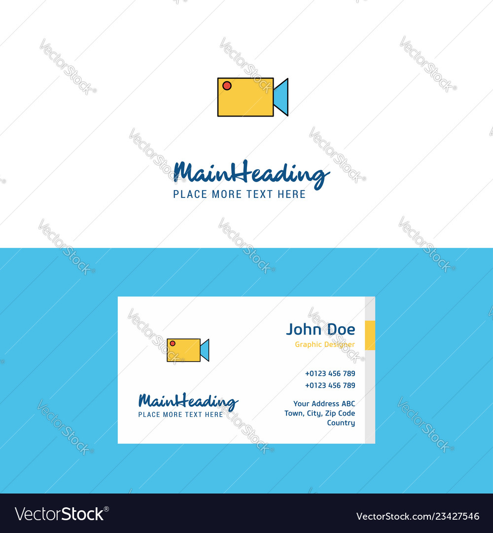 Flat camcoder logo and visiting card template