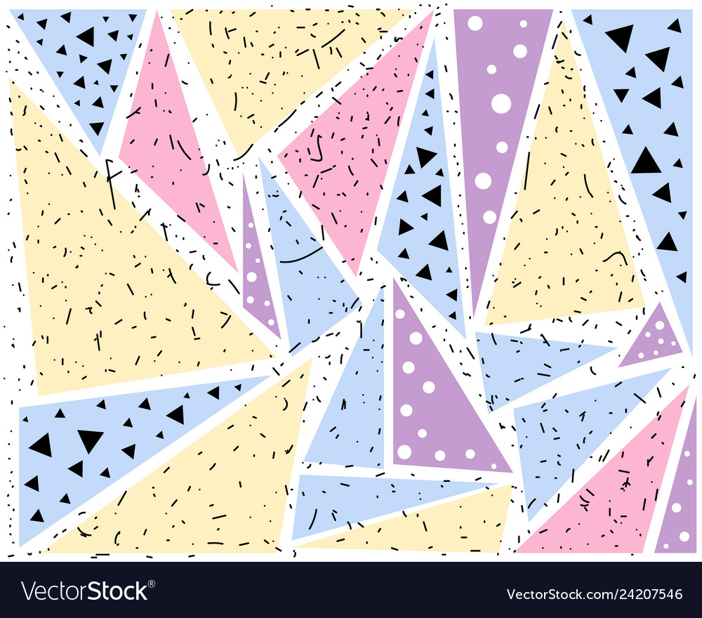 Geometric abstract multi colored pattern set