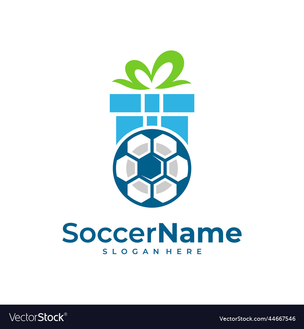 Geschenk Fußball Logo Vorlage Fußball Design Vector Image Geschenk Fußball Logo Vorlage Fußball Design