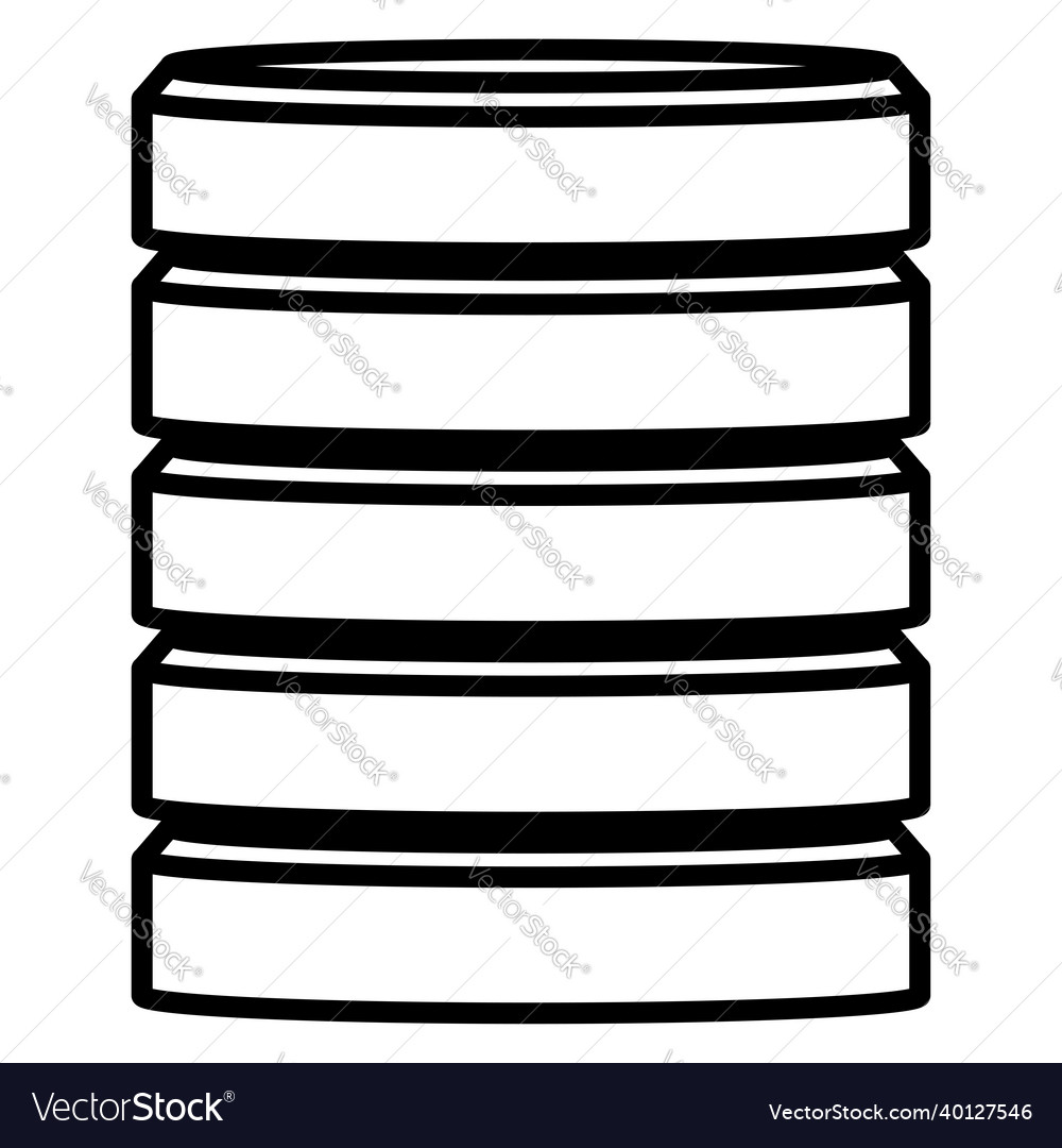 Hdd hard disk drive mainframe computer stacked vector image Hdd hard disk drive mainframe computer stacked